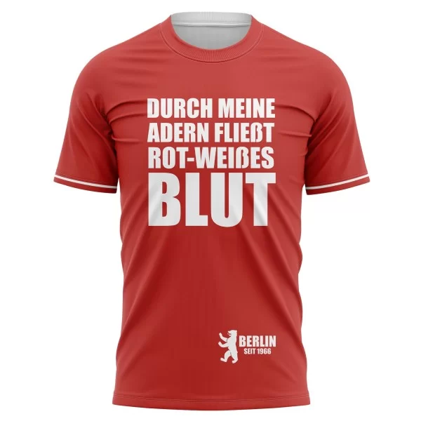 T-shirt Durch meine Adern fließt rot-weißes Blut - Supporters Berlin